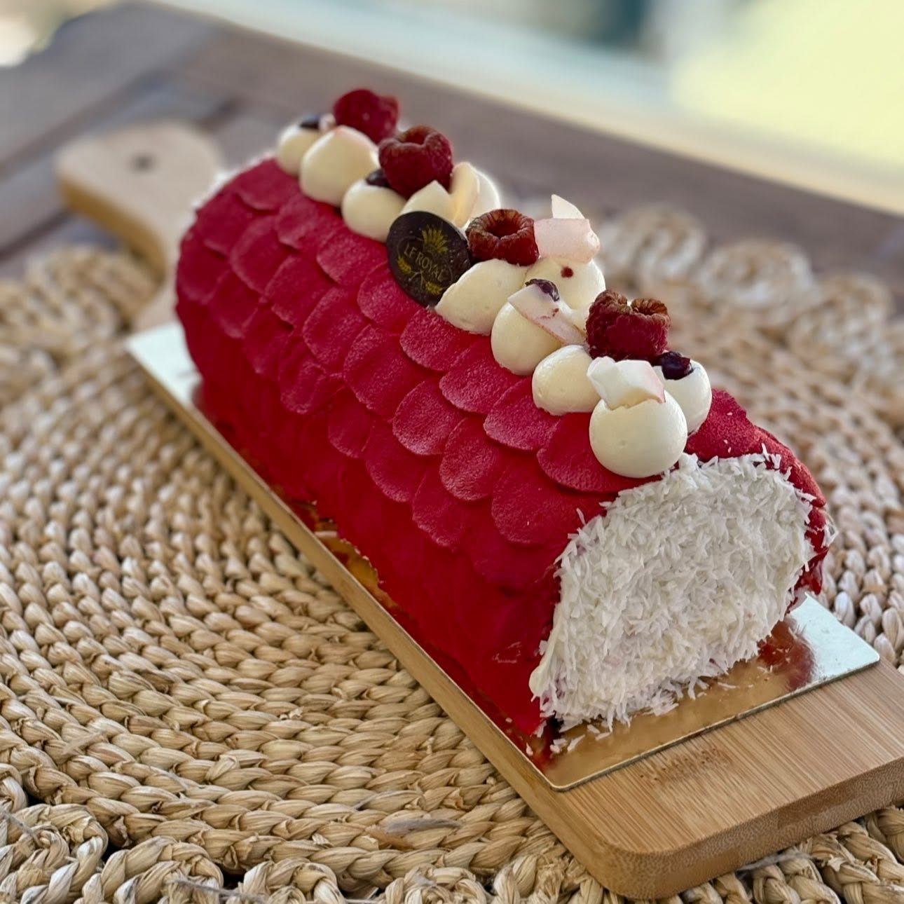 Roulé framboise coco